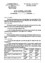 Đề thi học sinh giỏi cấp trường môn Sinh học Lớp 10 THPT - Năm học 2018-2019 - Trường THPT Anh Sơn 2